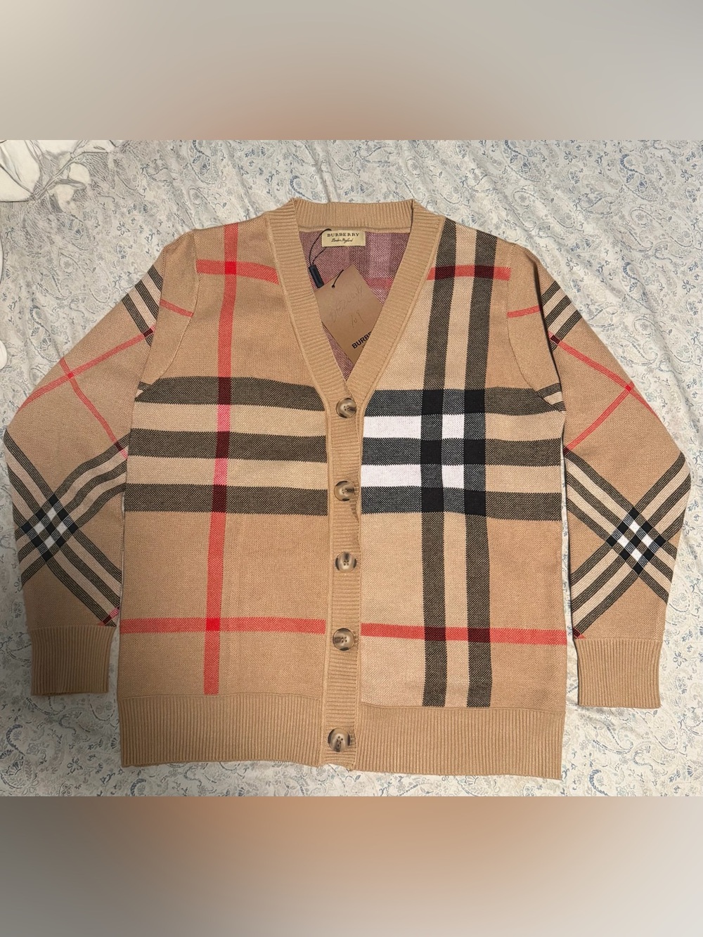 Classic Brown Red Black Cardigan